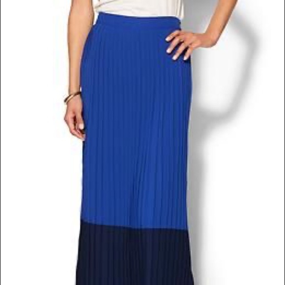 Sabine Pleated Colorblock Maxi Skirt